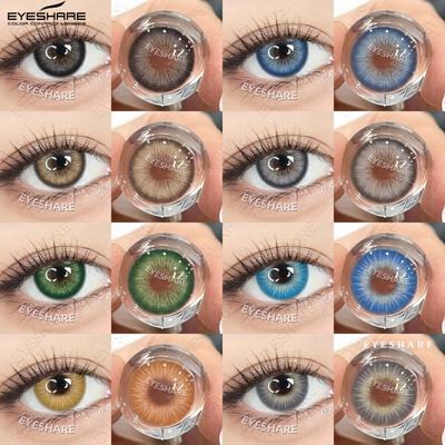 Цветные контактные линзы Натуральные цветные линзы Черные зрачки Синие контактные линзы Зеленые контактные линзы Коричневые контактные линзы 1 пара