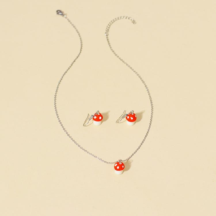 Colorful Mushroom Resin Pendants Earrings Beaded Ornaments Bracelet Pendant Jewelry Making Accessories for Craft Lover
