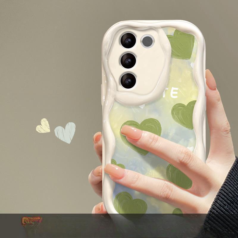 Применимо к Vivos18/17pro Чехол для мобильного телефона X100/90 Green Love Chain Y77/52s Пара Силиконовый Мягкий