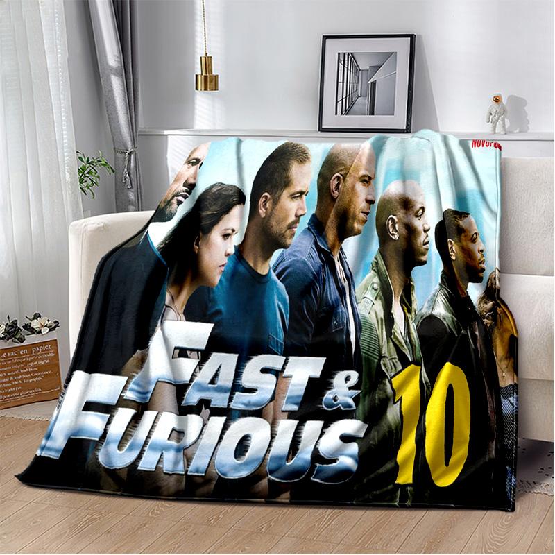 HD 10 Fast & Furious X 3D Printed Soft Plush Blanket,Flannel Blanket Throw Blanket for Living Room Bedroom Bed Sofa Picnic Kids