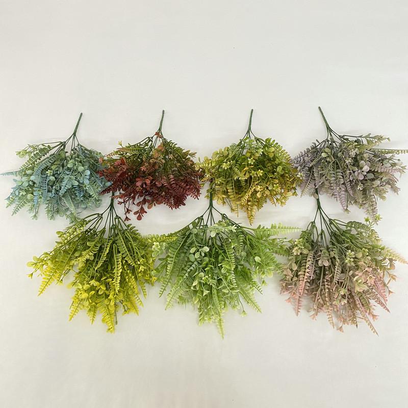 Small Toona Plastic Flower For Home Decor Wedding Photography Props Artificial Green Plant