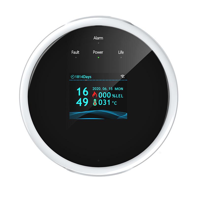 Детектор утечки газа Graffiti Air Sense WiFi: Сигнализатор природного газа, метана, биогаза с датчиком температуры и интеграцией TUYA.