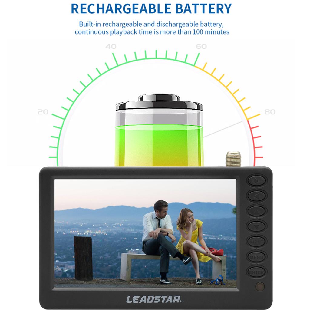 LEADSTAR D5 ATSC Цифровой ТВ-плеер с 5-дюймовым экраном Портативный карманный телевизор Автомобильный телевизор Мультимедиа