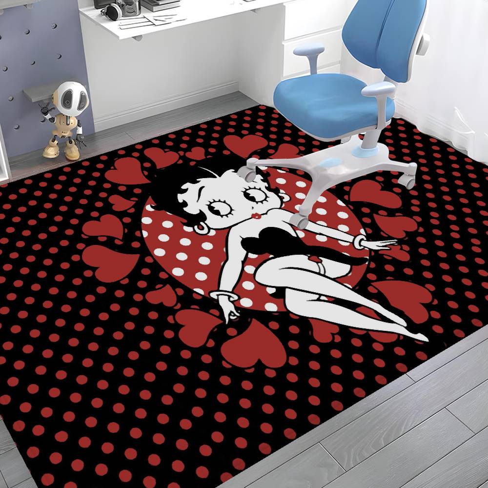 B-Betty Girl B-Boop Door Mat Washable Non-Slip Living Room Sofa Chairs Area Mat Kitchen Doormat Area Rug