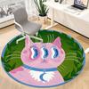 1pc Cat Whiskers Pattern Office Round Area Rug, Indoor Mat Suitable For Office, Under Office Chairs Bedroom Living Room Home Decor, Room Deco