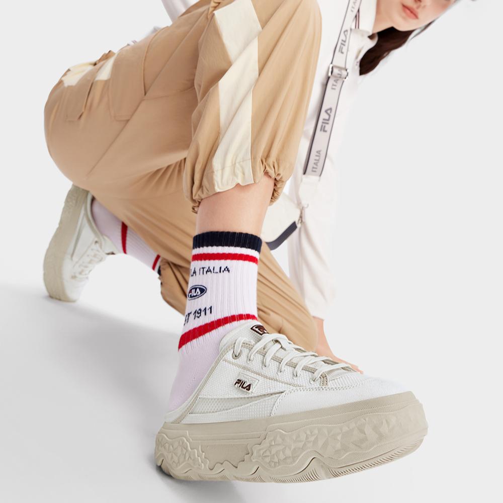 Fila Туфли-мюли Rock Прочные Легкие Низкие парусиновые туфли Женские мюли Молочно-белые F12W432307FWW