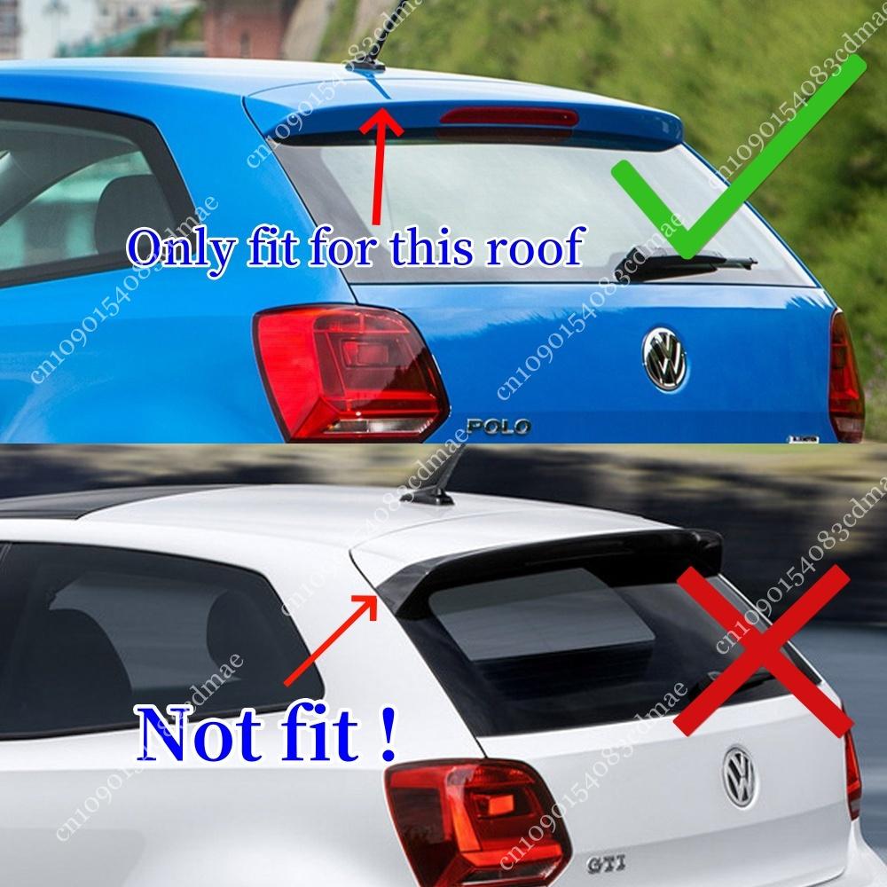 Car Rear Roof Spoiler Window Splitter Trim For Volkswagen POLO MK5 6R 6C TDI TSI Batman Style Rear Trunk Tail Wing 2010-2017