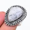Natural Dendrite Opal Gemstone 925 Sterling Silver Jewelry Ring Size 9.5 Y9g96