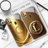 Золотое кольцо с лавровым листом Для Samsung A 31 32 A33 A34 35 14 A15 13 A16 25 26 50 52 53 54 55 56 70 71 72 73 Золотой стеклянный чехол для телефона
