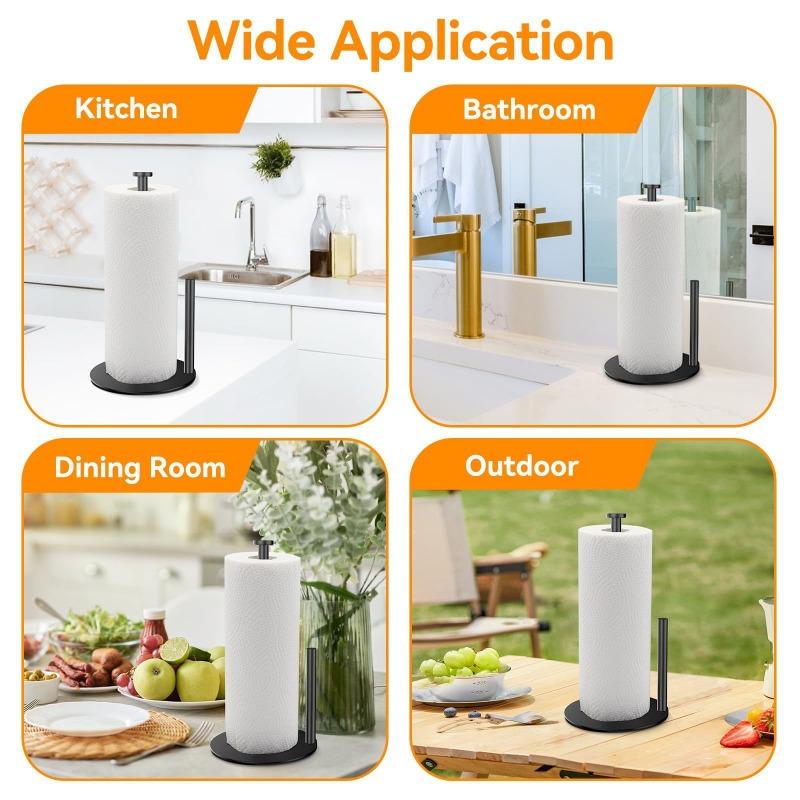 1PC Stainless Steel Tissue Holder Roll Paper Holder Hotel Kitchen Toilet Tissue Holder Vertical Desktop Toilet Paper Holder Paper Holder
