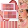 Six-color Blush Highlighter Eyeshadow All-in-one Palette Glitter Makeup Highlight Palette Pink Brighten Natural Contour Blusher