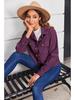 2024 Trendy Women's Casual Corduroy Crop Jacket: European & American Style Button-Up Cardigan