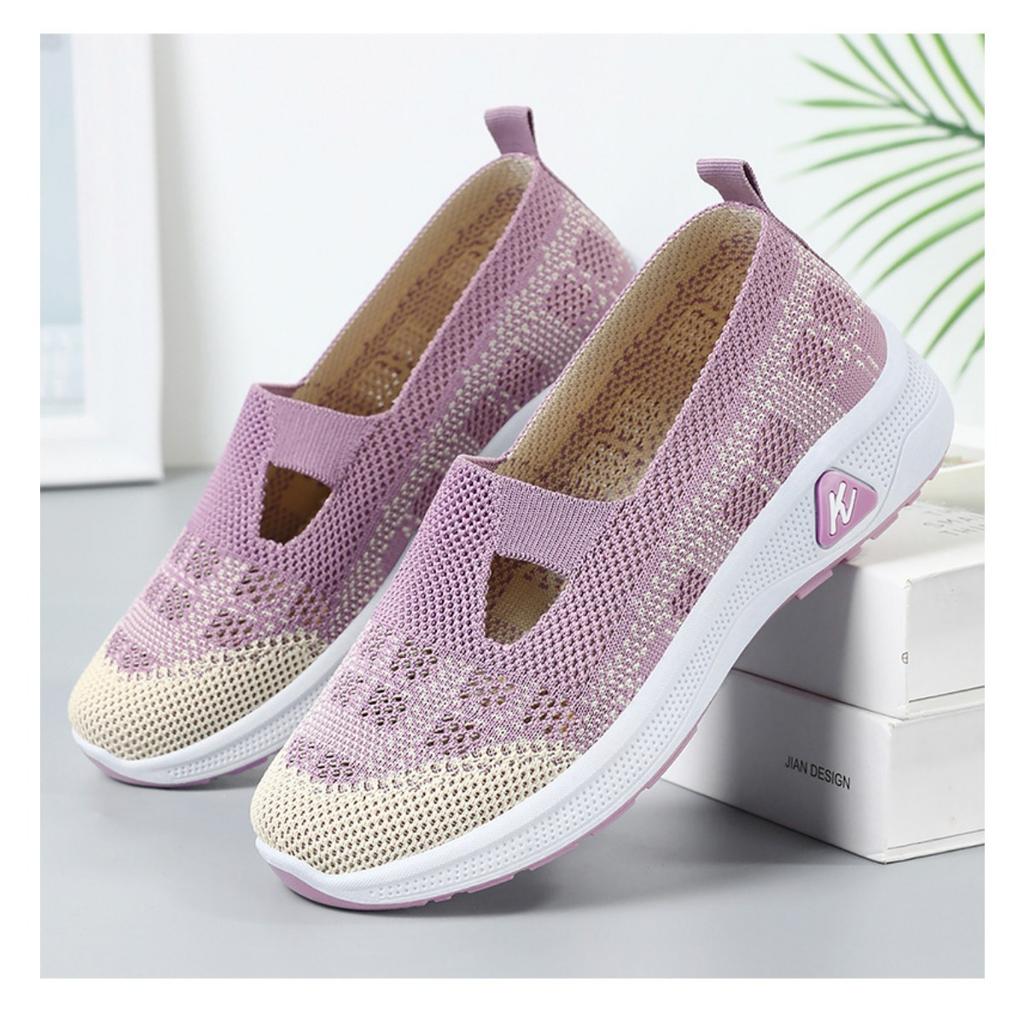 Женские летние новые дышащие и удобные туфли из ткани Single Shoe, туфли на одну ногу