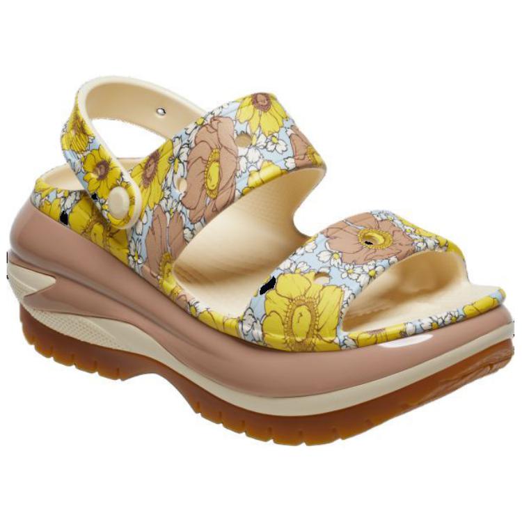 Crocs Mega Crush Легкие Прочные Пляжные Сандалии Унисекс Сандалии Коричневые 208966-1LQ