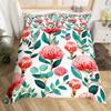 Tropical Flower Hibiscus Duvet Cover Full For Boy Girl Botanical Floral Bedding Set Rustic Romantic Boho Flowers Comforter Cover