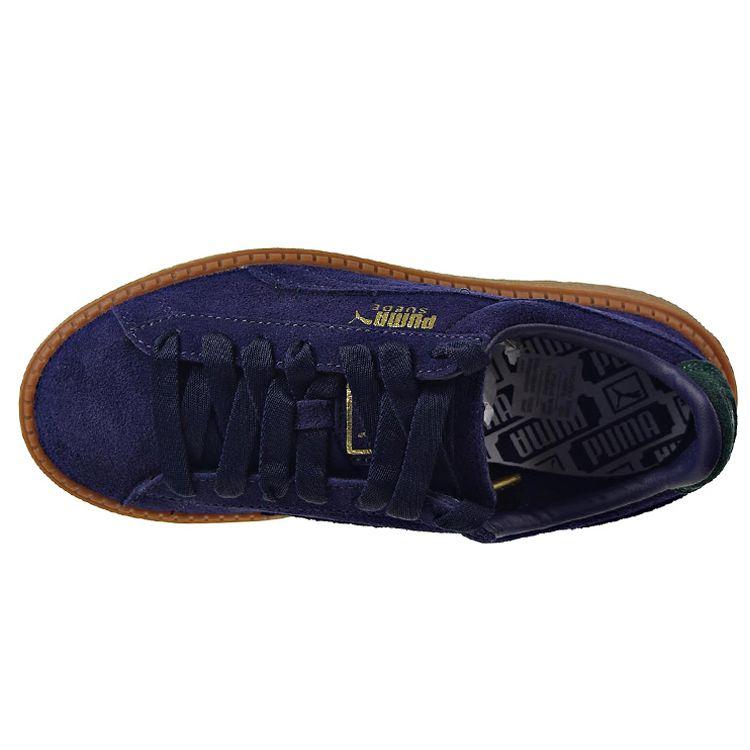 Puma Замшевые кроссовки на платформе, легкие, низкие, женские, фиолетовые 367066-01