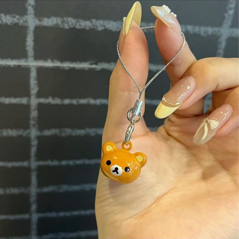 Kawaii Rilakkuma Keychain Japanese Anime Cartoon Pendant Simplicity Bag Mobile Phone Decoration Couple Accessories