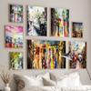 Nordic Abstract Landscape Oil Painting City Street View Graffiti Art Poster Canvas Painting Living Room Home Decoration Mural No Frame