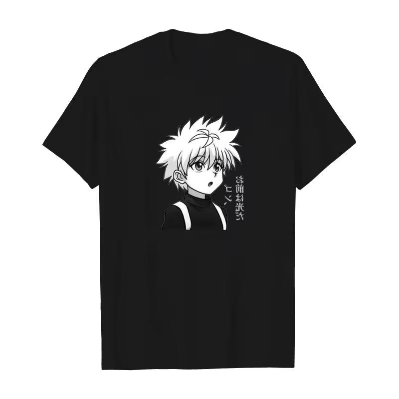 Men's T shirt Hunter X Hunter Anime Kilua Printed T shirt Men's and Women's T shirt Men's Top Sports T shirt Tee 2026 Summer Tee