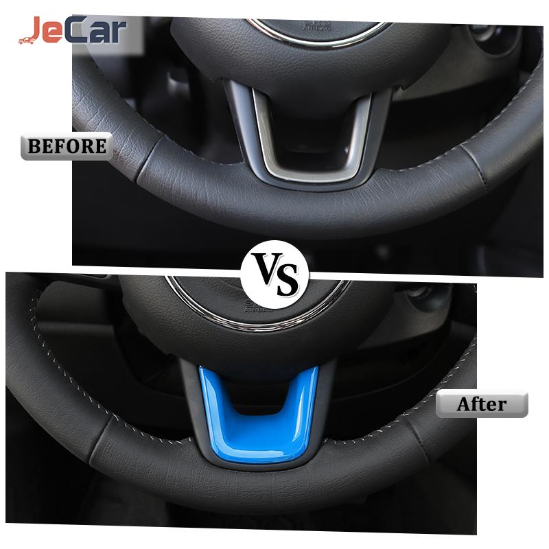 ABS Car Steering Wheel Decoration Cover Trim Stickers For Jeep Renegade 2015+ For Jeep Compass 2017+ Car Interior