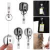 Retractable Key Ring Lanyard Clip Retractable Key Chain ID Card Badge Holder Badge Reel Clip