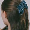 J.Lauren Denim Flower Fabric Scrunchie H01356