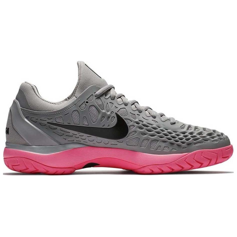 Nike Кроссовки для бега Zoom Cage 3, устойчивые к истиранию, легкие, износостойкие, низкие, унисекс, серый/черный 918193-013