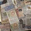 20pcs/pack Vintage old newspaper style Washi sticker book DIY Collage Decorative Background Stickers for Literature Art Scrap