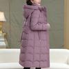 Женские куртки больших размеров XL-5XL для женщин среднего возраста, зимние длинные парки с капюшоном, толстые, теплые, элегантные