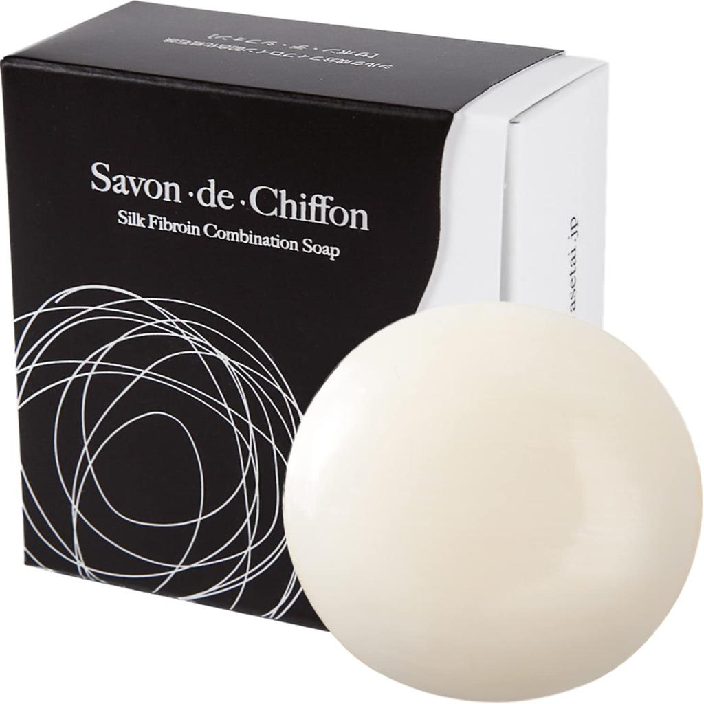 Savon De Chiffon Silk Made In Facial Cleansing Solid Moisturizing for Sensitive Silk Gift Soap, 80g, Premium, Japan, Soap, Foam, Skin, Soap,