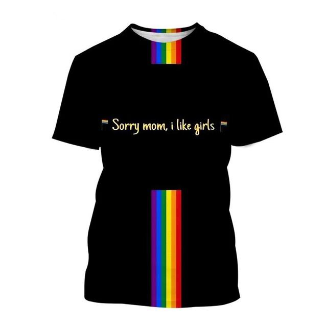 Трендовая футболка с 3D принтом Happy Pride Day для мужчин, одежда, модные спортивные футболки с графикой Cp, футболка в стиле Харадзюку, забавные топы для мальчиков