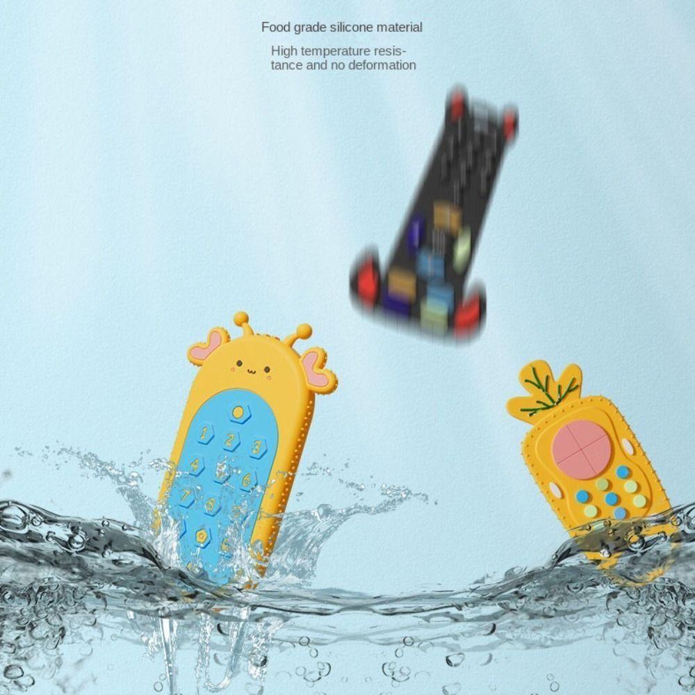 Силиконовые детские силиконовые игрушки для прорезывания зубов с дистанционным управлением, игрушка для прорезывания зубов, детские игрушки