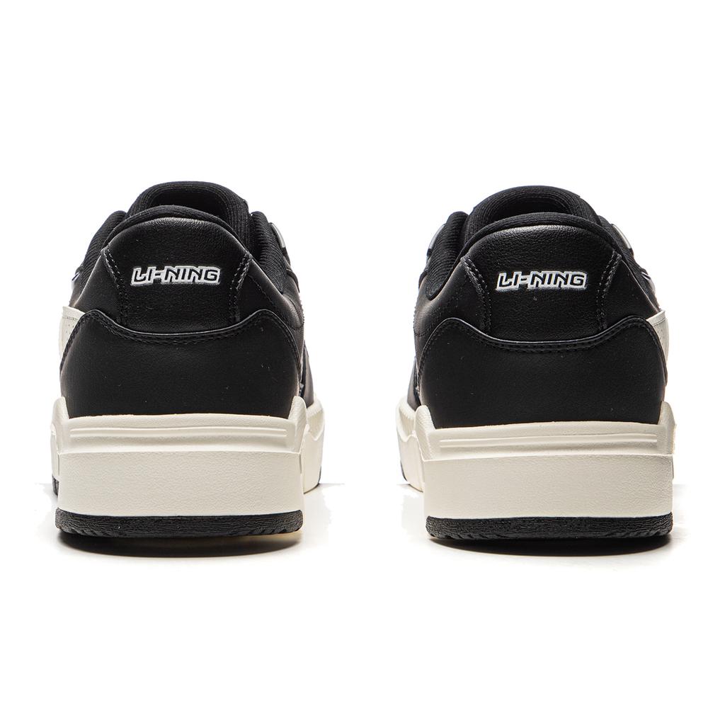 Li Ning Common 80s Fashion Trend Slip Resistant Durable Low Top Skate Shoes Men Sneakers Black White AGCU157-1