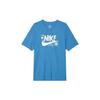 Logo Print Crew Neck Sports T-Shirt Men Tops Blue DR7808-435