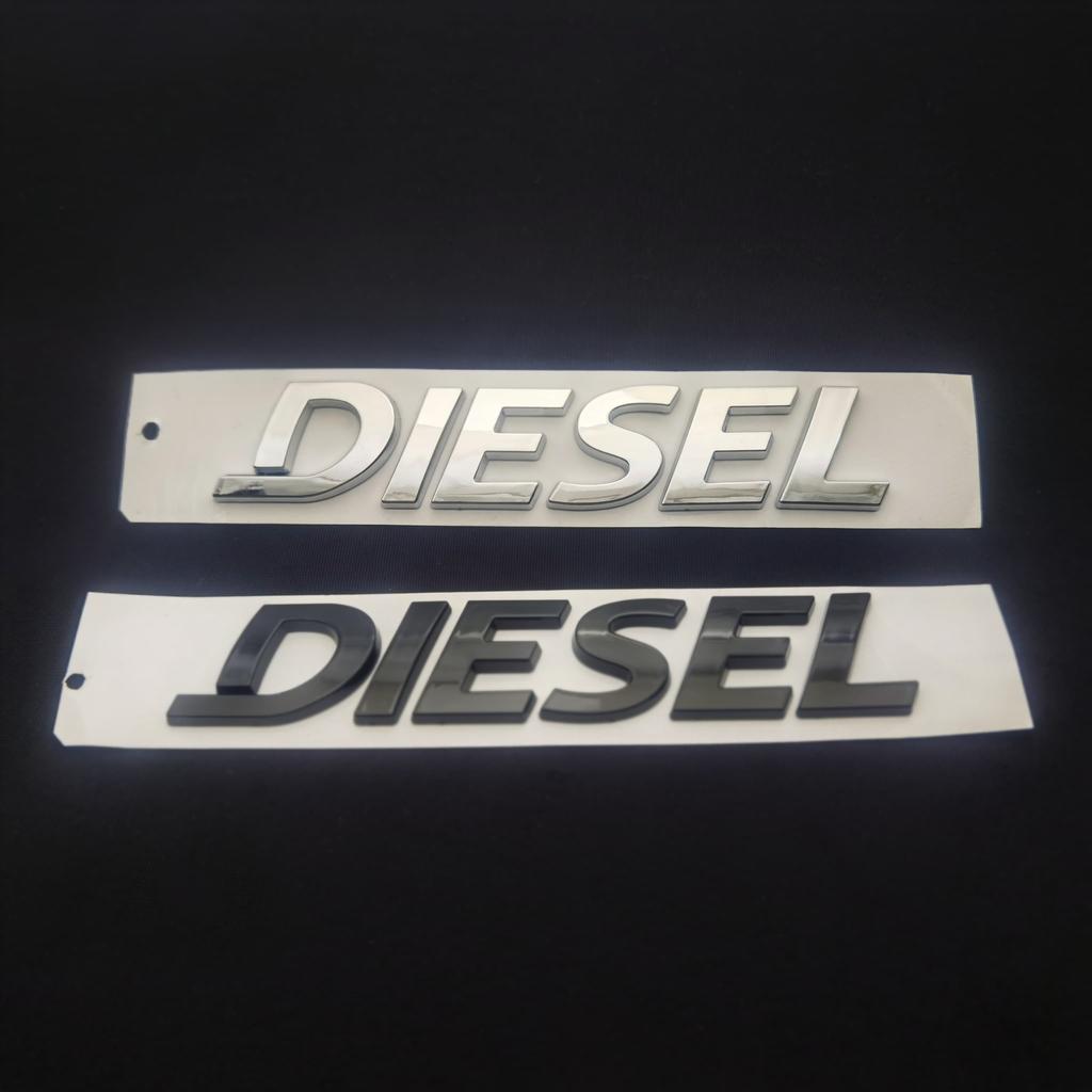 1pc 3D ABS DIESEL Letters Logo Car Rear Trunk Sider Fender Emblem Badge Sticker for Diesel Powered Car