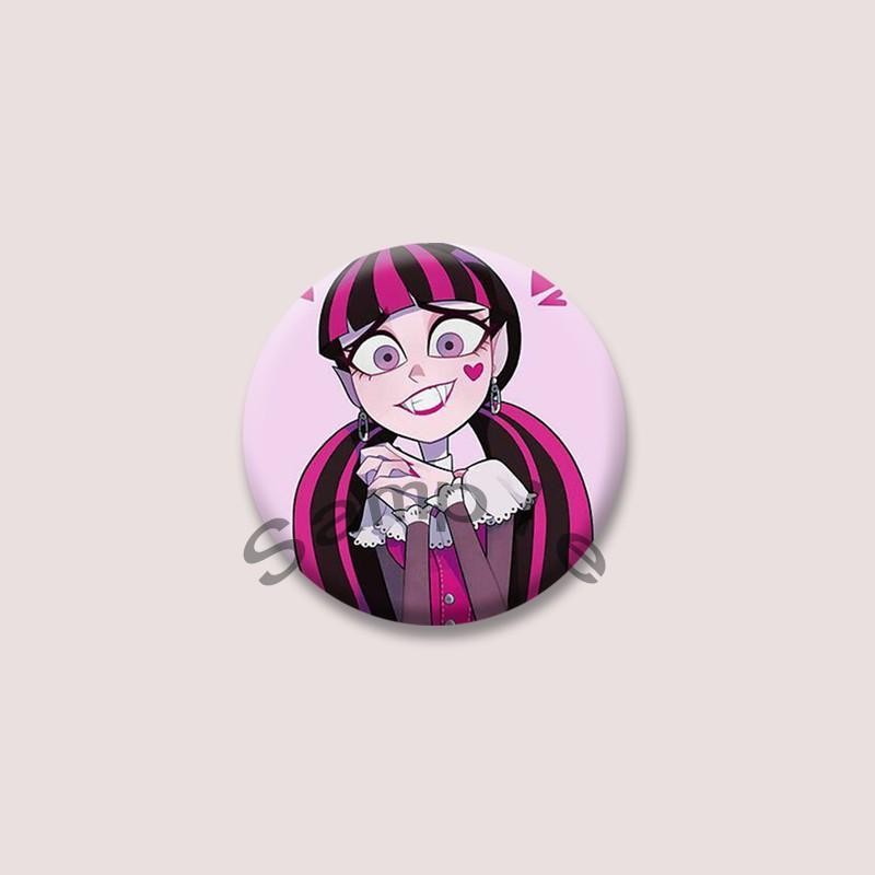 TV Character Draculaura Enamel Pin Cute Cartoon Girls Button Brooches DIY Backpack Jacket Lapel Badge Jewelry Gifts for Friends