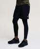 Leijibi [2 шт.] Компактные легкие 2-в-1 Водные леггинсы Шорты-рашгард Многослойные длинные брюки W (Тип Б)
