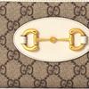 Gucci Horsebit 1955 Vintage Logo Long Canvas And Leather Wallet Women wallet Ebony White 621889-92TCG-9761