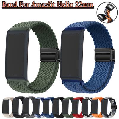 Для Amazfit Helio 22 мм Нейлоновый плетеный ремешок с магнитной застежкой для Amazfit Helio Balance BIP 6 5 Универсальные регулируемые аксессуары для ремешка