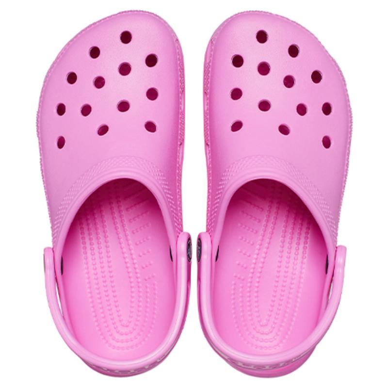 Crocs Классические сабо для улицы, повседневные Crocs, пляжные сандалии, женские, конфетно-розовые