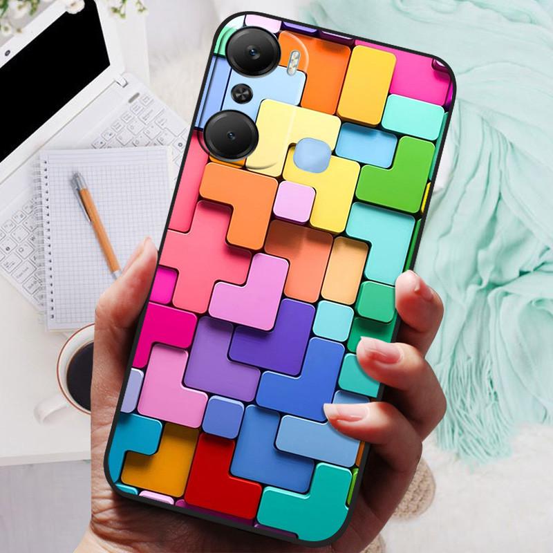 Для чехла Infinix Hot 12 Pro Черная крышка Лев Волк Силиконовые Мягкие Задние Чехлы Для Infinix Hot 12i Hot12 Pro / Hot 20 5G Чехол-накладка