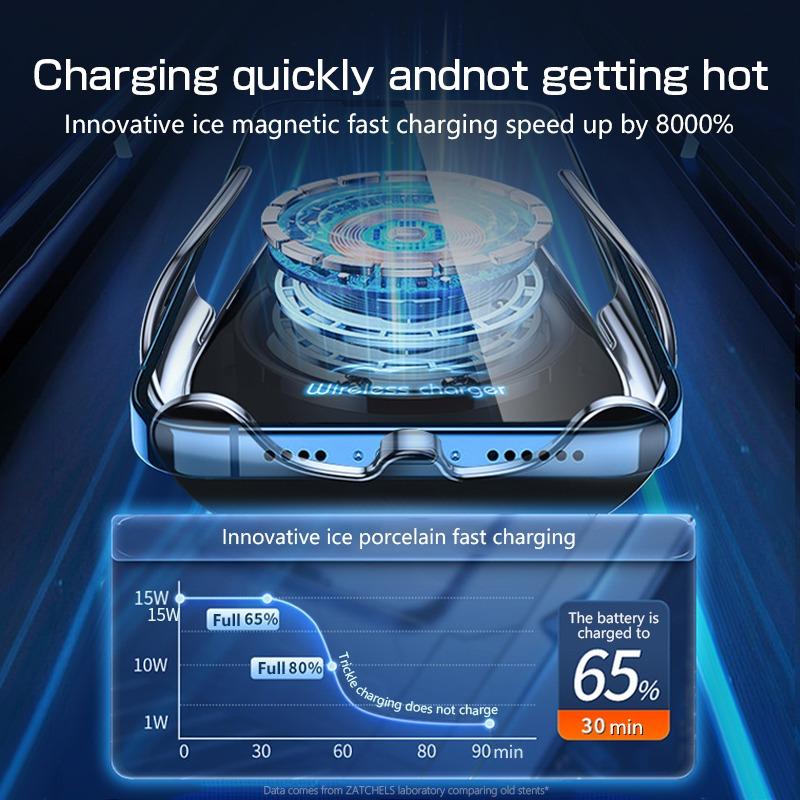 Автомобильный кронштейн для мобильного телефона, автоматическое открытие и закрытие, универсальный держатель для автомобильного телефона с беспроводной зарядкой, автомобильный вентиляционный кронштейн для автомобиля