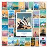 Наклейки Famous City World Travel Пейзажи DIY Детские Игрушки Подарок Декоративная Наклейка Для Дневника Скрапбукинга Ноутбука Багажа Водонепроницаемые
