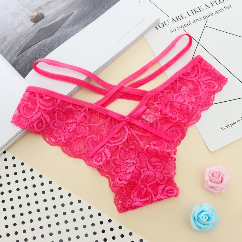 Women's Sexy Lace Jacquard Low Waist Plus Size Thong