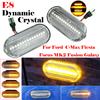 2PCS Scroll Blinker Lamp Dynamic Flashing LED Turn Signal Side Marker Light For Ford C-Max Fiesta MK6 Focus MK2 Fusion GalaxyTurn Signal 2