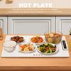 Fast Heating Food Electric Warming Tray Foldable Food Warmer Plate with Adjustable Temperature Control Keeps Food Constant Hot