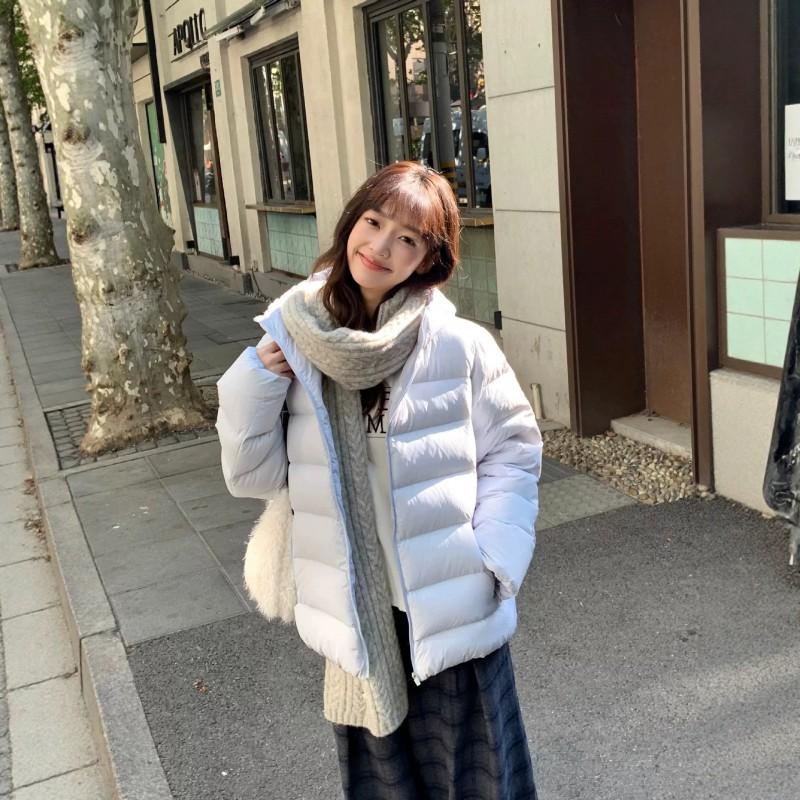 Womens Short Hooded Puffer Coat 2026 Winter Thick Warm Cotton Jacket Petite Ladies