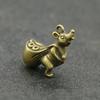 2024 Retro Mini Mouse Statue Brass Pendant Craft Creative Little Mouse Decoration Suitable for Home Office Desk Decoration