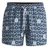 Hugo Mens Logo All-Over Print Regular Swim Shorts