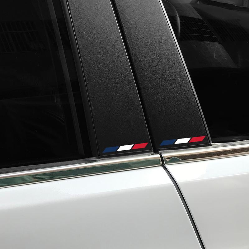 Creative Simple French Flag Sticker Auto Center Console B Pillar Door Handle Decal For Renault Peugeot Citroen DS Volkswagen